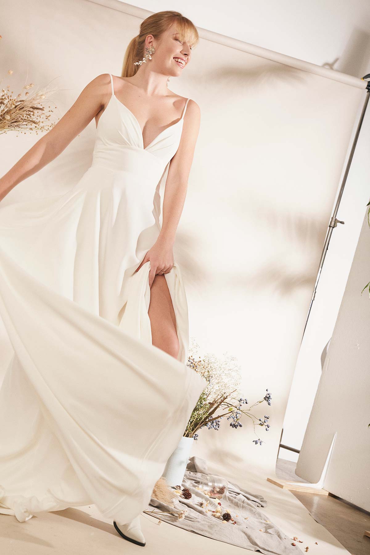 BHLDN Simone Strapless Bustier Ruched Wedding Gown | Bethesda Row