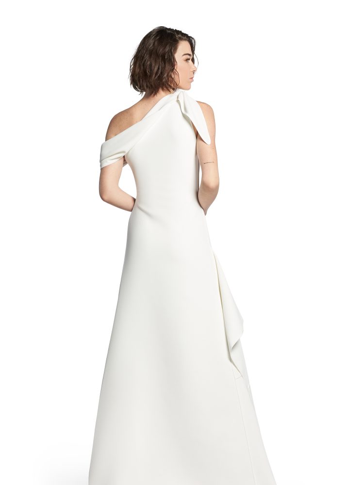 Buy Maticevski Slinger One-shoulder Asymmetric Cady Gown - White At 60% Off  | Editorialist